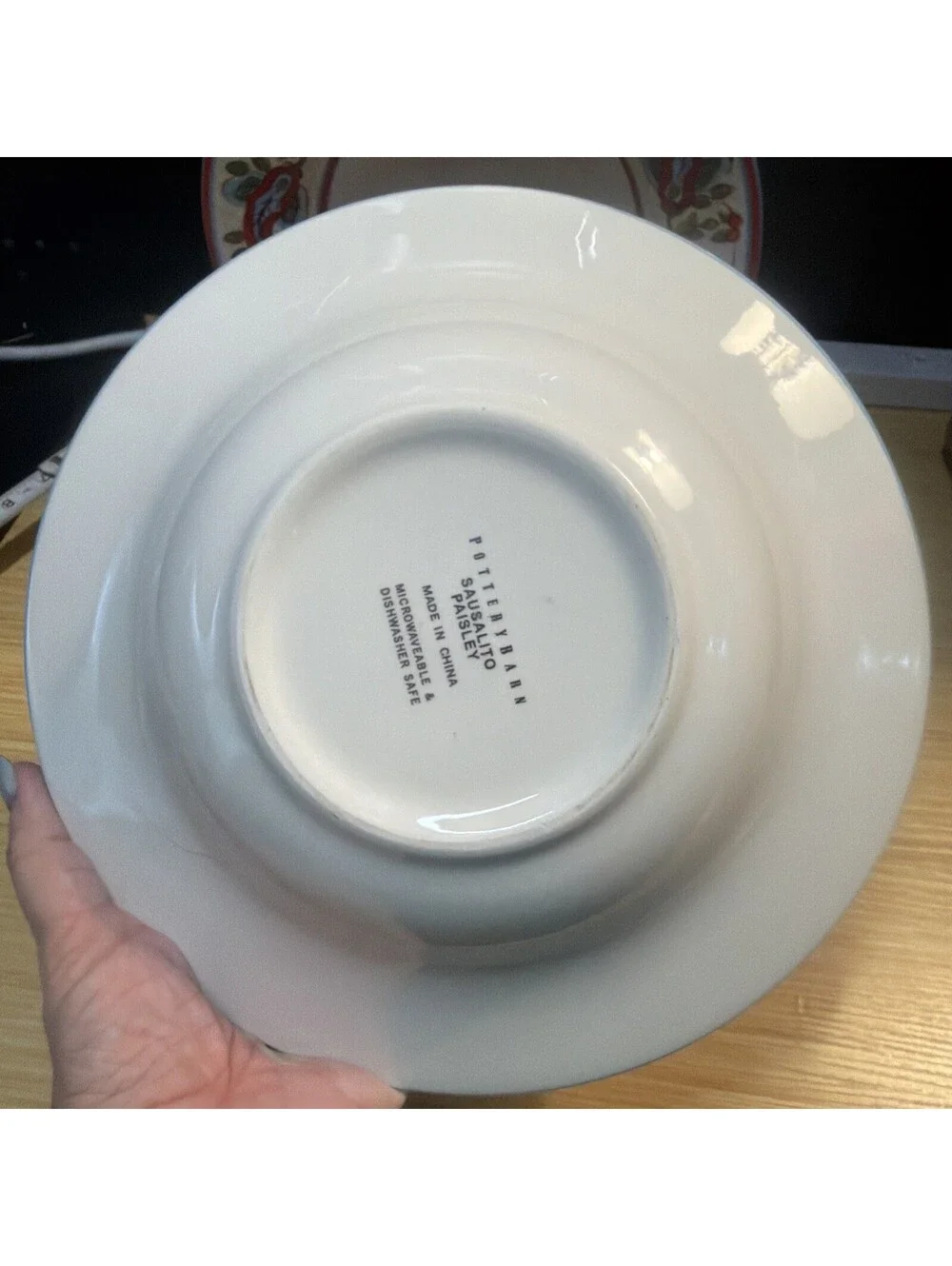 VTG 3 Pottery Barn SAUSALITO PAISLEY 10 1/4